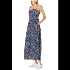 Goodthreads Women's Georgette Smock-Back Cami Maxi Dress Navy - Regular